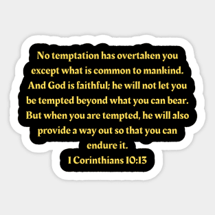 Bible Verse 1 Corinthians 10:13 Sticker